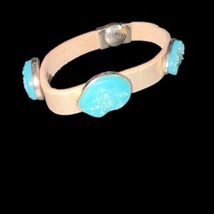 Chico Leather Band with Druzy Stones